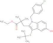1-[(4-Chlorophenyl)methyl]-3-[(1,1-dimethylethyl)thio]-5-hydroxy-α,α-dimethyl-1H-indole-2-propanoi…