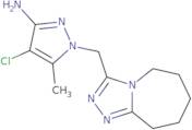 4-Chloro-5-methyl-1-(6,7,8,9-tetrahydro-5H-[1,2,4]triazolo[4,3-a]azepin-3-ylmethyl)-1H-pyrazol-3-amine