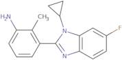 3-(1-Cyclopropyl-6-fluoro-1H-1,3-benzodiazol-2-yl)-2-methylaniline