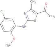 1-(3-((5-chloro-2-methoxyphenyl)amino)-5-methyl-2,4-thiazolyl)ethan-1-one