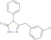 3-((3-chlorophenyl)methyl)-4-phenyl-1,2,4-triazoline-5-thione