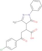 4-(4-Chlorophenyl)-2-(3-methyl-5-oxo-1-phenyl(2-pyrazolin-4-yl))-4-oxobutanoic acid