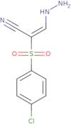 2-((4-Chlorophenyl)sulfonyl)-3-hydrazinoprop-2-enenitrile