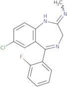 7-Chloro-5-(2-fluorophenyl)-2-methylamino-3H-1,4-benzodiazepine