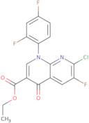 7-Chloro-6-fluoro-1-(2,4-difluorophenyl)-1,4-dihydro-4-oxo-1,8-naphthyridine-3-carboxylic acid ethyl ester