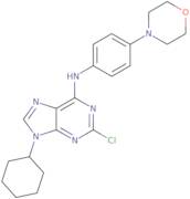 2-Chloro-9-cyclohexyl-N-[4-(4-morpholinyl)phenyl]-9H-purin-6-amine