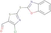 4-Chloro-2-(2-benzoxazolylthio)-5-thiazolecarboxaldehyde