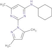 N-Cyclohexyl-2-(3,5-dimethyl-1H-pyrazol-1-yl)-6-methylpyrimidin-4-amine