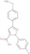 1-(4-Chlorophenyl)-3-(4-(methylthio)phenyl)-1H-pyrazole-5-carboxylic acid