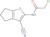 2-chloro-n-(3-cyano-5,6-dihydro-4h-cyclopenta[b]thiophen-2-yl)acetamide