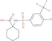 1-({[4-chloro-3-(trifluoromethyl)phenyl]sulfonyl}amino)cyclohexanecarboxylic acid