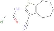 2-chloro-n-(3-cyano-5,6,7,8-tetrahydro-4h-cyclohepta[b]thiophen-2-yl)acetamide