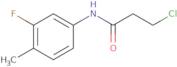 3-Chloro-N-(3-fluoro-4-methylphenyl)propanamide