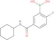 [5-(Cyclohexylcarbamoyl)-2-fluorophenyl]boronic acid