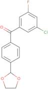 (3-Chloro-5-fluorophenyl)[4-(1,3-dioxolan-2-yl)phenyl]methanone