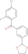 (4-Chloro-2-fluorophenyl)[3-(1,3-dioxolan-2-yl)phenyl]methanone