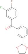 (3-Chloro-4-fluorophenyl)[3-(1,3-dioxolan-2-yl)phenyl]methanone