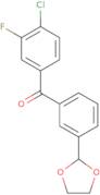 (4-Chloro-3-fluorophenyl)[3-(1,3-dioxolan-2-yl)phenyl]methanone