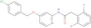 N-[4-[(4-Chlorophenyl)methoxy]-2-pyridinyl]-2,6-difluoro-benzeneacetamide