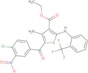 Ethyl-4-amino-5-(4-chloro-3-nitro-benzoyl)-2-[2-(trifluoromethyl)anilino]thiophene-3-carboxylate