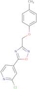 2-Chloro-4-{3-[(4-methylphenoxy)methyl]-1,2,4-oxadiazol-5-yl}pyridine