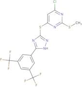 4-[5-(3,5-Bis-trifluoromethyl-phenyl)-4H-[1,2,4]triazol-3-ylsulfanyl]-6-chloro-2-methylsulfanyl-...