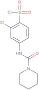 2-Chloro-4-(piperidine-1-carboxamido)benzene-1-sulfonyl chloride