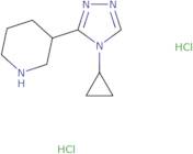 3-(4-Cyclopropyl-4H-1,2,4-triazol-3-yl)piperidine dihydrochloride