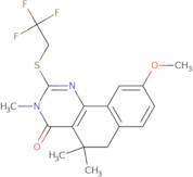 5,6-Dihydro-9-methoxy-3,5,5-trimethyl-2-[(2,2,2-trifluoroethyl)thio]-benzo[h]quinazolin-4(3H)-one