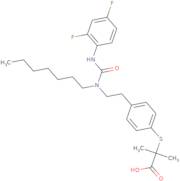 2-{[4-(2-{[(2,4-Difluorophenyl)Carbamoyl](Heptyl)Amino}Ethyl)Phenyl]Sulfanyl}-2-Methylpropanoic Ac…