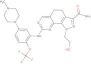 4,5-Dihydro-1-(2-hydroxyethyl)-8-[[5-(4-methyl-1-piperazinyl)-2-(trifluoromethoxy)phenyl]amino]-1H-pyrazolo[4,3-h]quinazoline-3-carb oxamide
