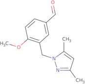 3-[(3,5-Dimethyl-1H-pyrazol-1-yl)methyl]-4-methoxybenzaldehyde