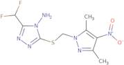 3-(Difluoromethyl)-5-{[(3,5-dimethyl-4-nitro-1H-pyrazol-1-yl)methyl]thio}-4H-1,2,4-triazol-4-amine