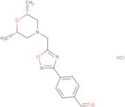 4-(5-{[(2R,6S)-2,6-Dimethylmorpholin-4-yl]methyl}-1,2,4-oxadiazol-3-yl)benzaldehyde hydrochloride