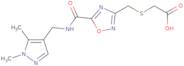 ({[5-({[(1,5-Dimethyl-1H-pyrazol-4-yl)methyl]amino}carbonyl)-1,2,4-oxadiazol-3-yl]methyl}thio)ac...