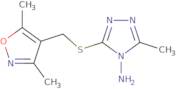 3-{[(3,5-Dimethylisoxazol-4-yl)methyl]thio}-5-methyl-4H-1,2,4-triazol-4-amine