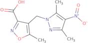 4-[(3,5-Dimethyl-4-nitro-1H-pyrazol-1-yl)methyl]-5-methylisoxazole-3-carboxylic acid