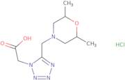 {5-[(2,6-Dimethylmorpholin-4-yl)methyl]-1H-tetrazol-1-yl}acetic acid hydrochloride