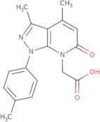 [3,4-Dimethyl-1-(4-methylphenyl)-6-oxo-1,6-dihydro-7H-pyrazolo[3,4-b]pyridin-7-yl]acetic acid