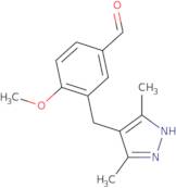 3-[(3,5-Dimethyl-1H-pyrazol-4-yl)methyl]-4-methoxybenzaldehyde hydrochloride