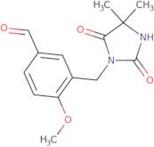 3-[(4,4-Dimethyl-2,5-dioxoimidazolidin-1-yl)methyl]-4-methoxybenzaldehyde