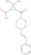 2,2-Dimethyl-3-({4-[(E)-2-phenylvinyl]piperazin-1-yl}carbonyl)cyclopropanecarboxylic acid