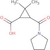 2,2-Dimethyl-3-(pyrrolidin-1-ylcarbonyl)cyclopropanecarboxylic acid