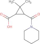 2,2-Dimethyl-3-(piperidin-1-ylcarbonyl)cyclopropanecarboxylic acid