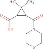 2,2-Dimethyl-3-(thiomorpholin-4-ylcarbonyl)cyclopropanecarboxylic acid