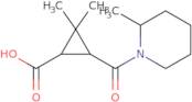 2,2-Dimethyl-3-[(2-methylpiperidin-1-yl)carbonyl]cyclopropanecarboxylic acid