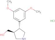 [(3S,4R)-4-(3,5-Dimethoxyphenyl)pyrrolidin-3-yl]methanol hydrochloride