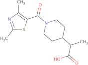 2-{1-[(2,4-Dimethyl-1,3-thiazol-5-yl)carbonyl]piperidin-4-yl}propanoic acid