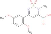 5-(2,5-Dimethoxyphenyl)-2-methyl-2H-1,2,6-thiadiazine-3-carboxylic acid 1,1-dioxide