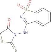 3-[(1,1-Dioxido-1,2-benzisothiazol-3-yl)amino]-2-thioxo-1,3-thiazolidin-4-one